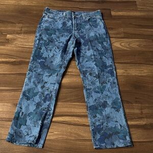 NYDJ Women's Skinny Jeans Blue Camouflage